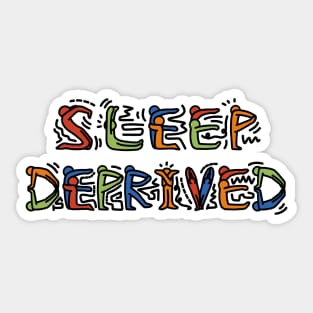 Sleep deprived pop art Sticker